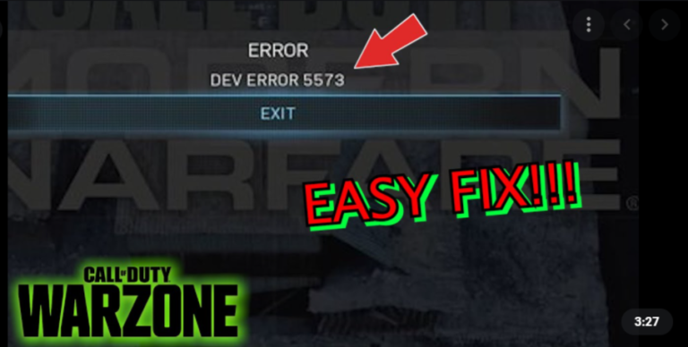 Dev error 5573 call of duty warzone как исправить